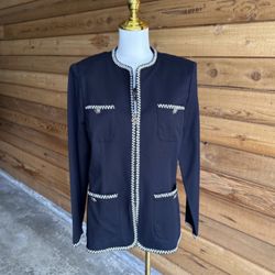 ST JOHN Sport Black & White Jacket - Sz S