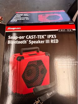 Snap -On  Speaker cast -tek ipc5 Bluetooth speaker 3 Red (New)