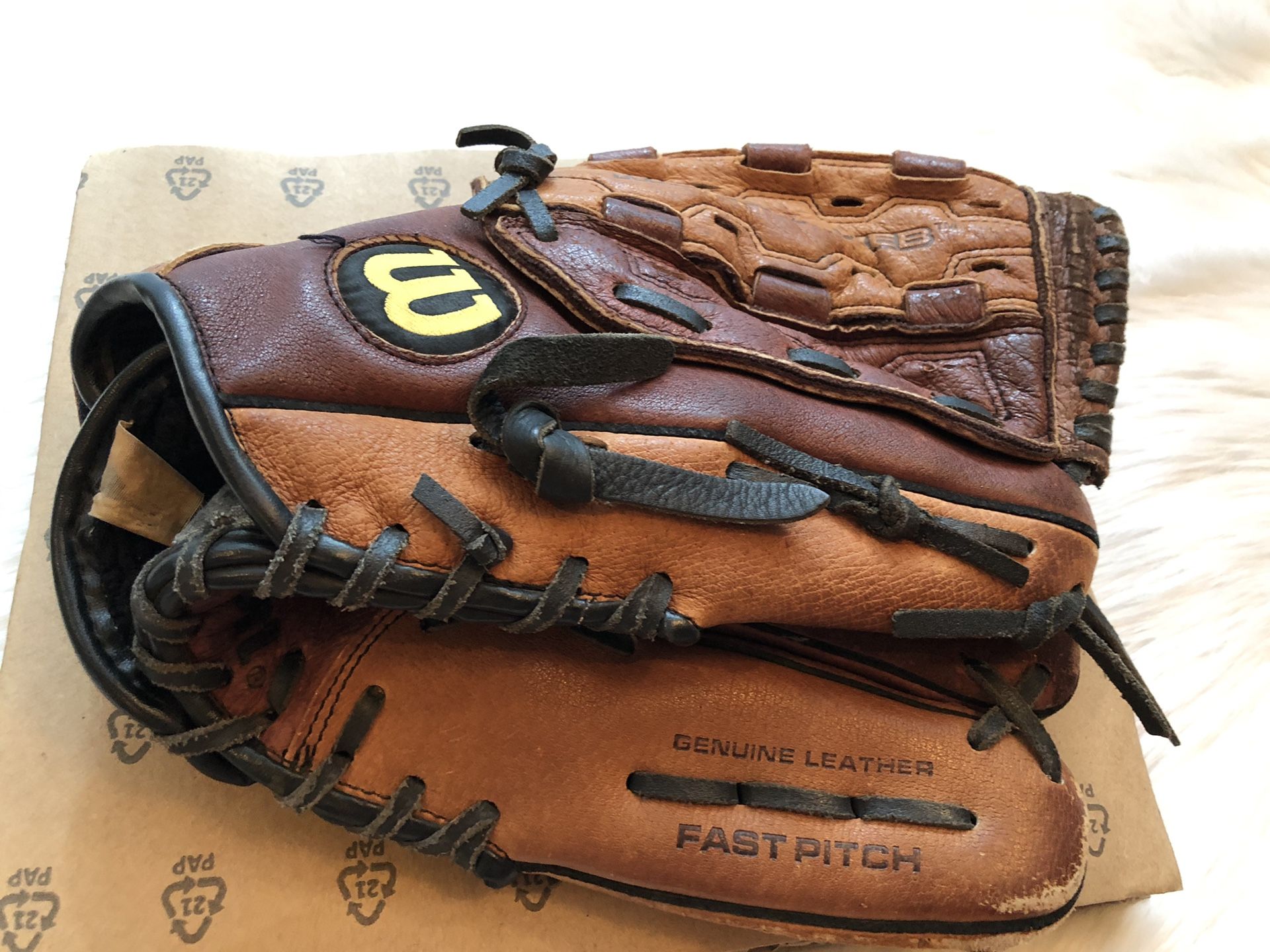 Wilson Monsta Web 12” Softball Glove Fast Pitch LH Full Leather