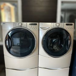 Kenmore washer and electric dryer set.