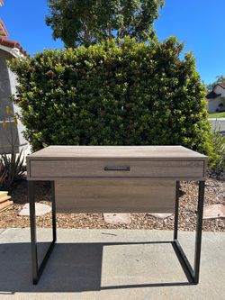 Gray desk with drawer