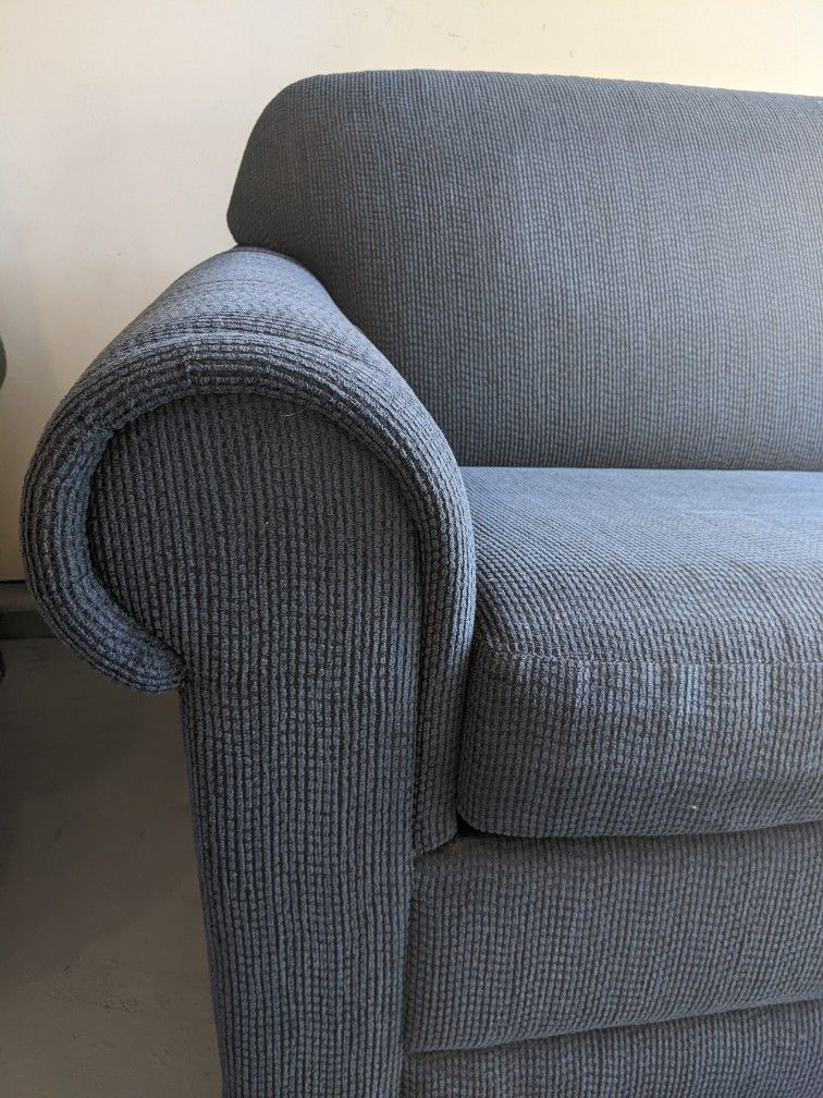 Blue Fold Out Couch W75" x D35"