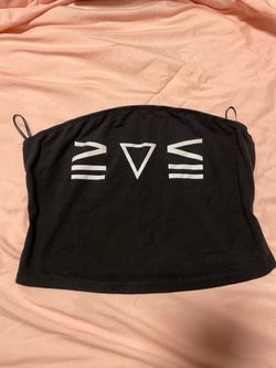 Black Crop Top with Cute emoticon