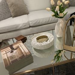 Gosport Mirror Top Below Glass Coffee Table