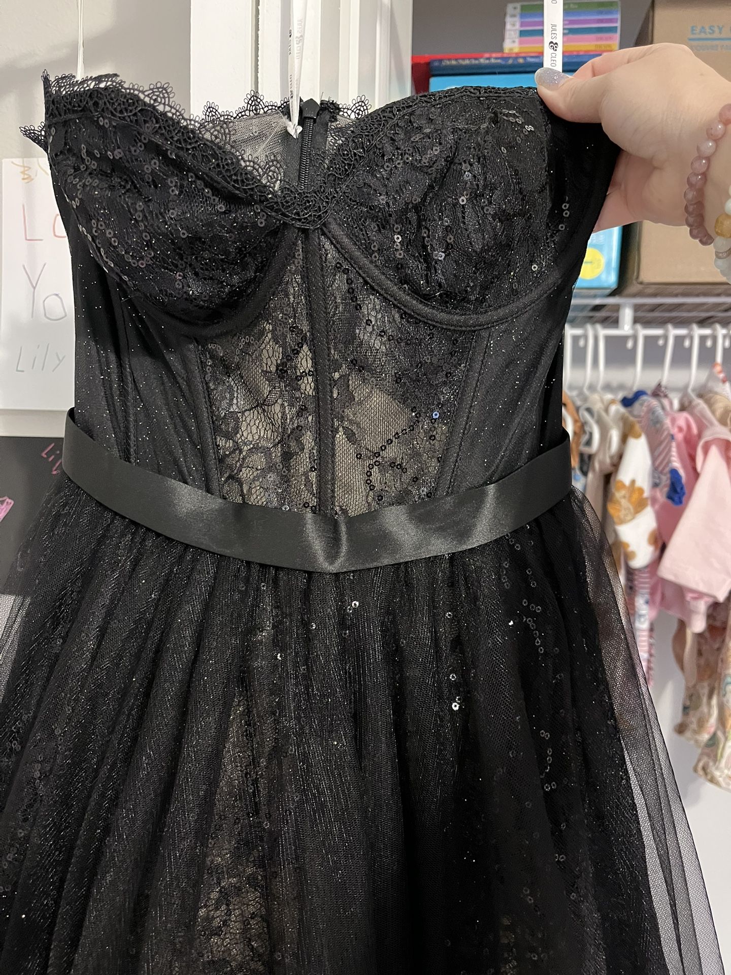 Black Corset Top Wedding/prom Dress