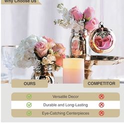 Fun Express Gold Mason Jars 12 Pack - Premium Glass Mason Jar Set for Wedding Centerpieces, Table Decorations & Party Events I Decorative Vintage-Styl