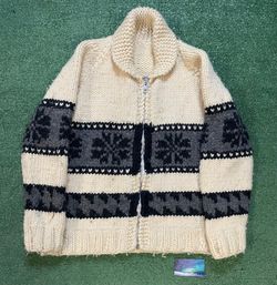 Vintage knit wool cowichan sweater
