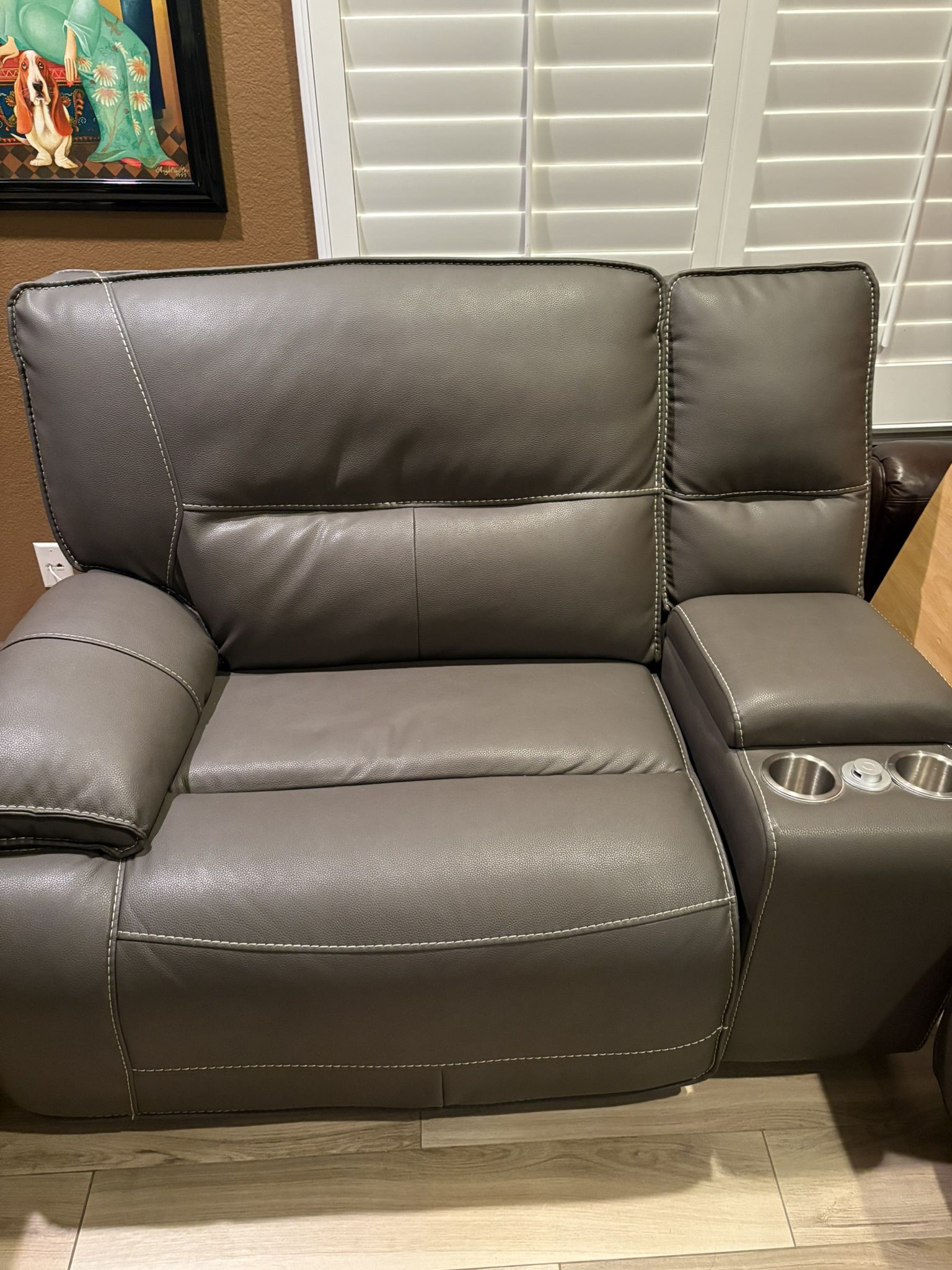 Brown Leather Reclining Set