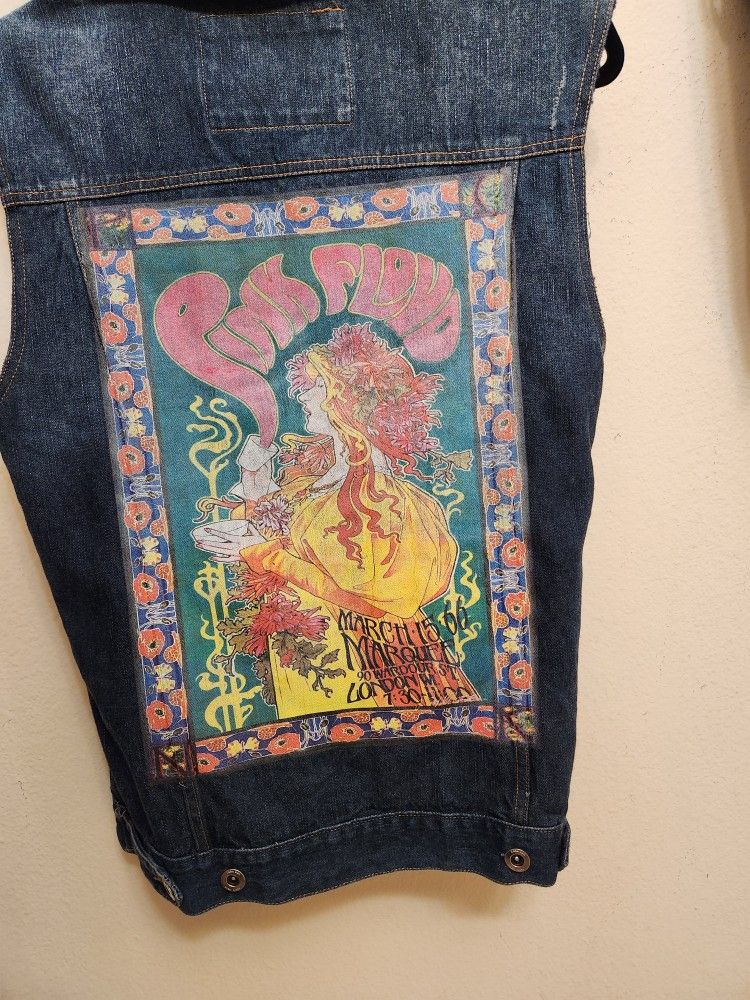 PINK FLOYD NEW VEST DENIM JACKET - MEDIUM