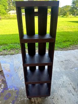 Rolling Wood Storage Shelf / Bookcase on Wheels