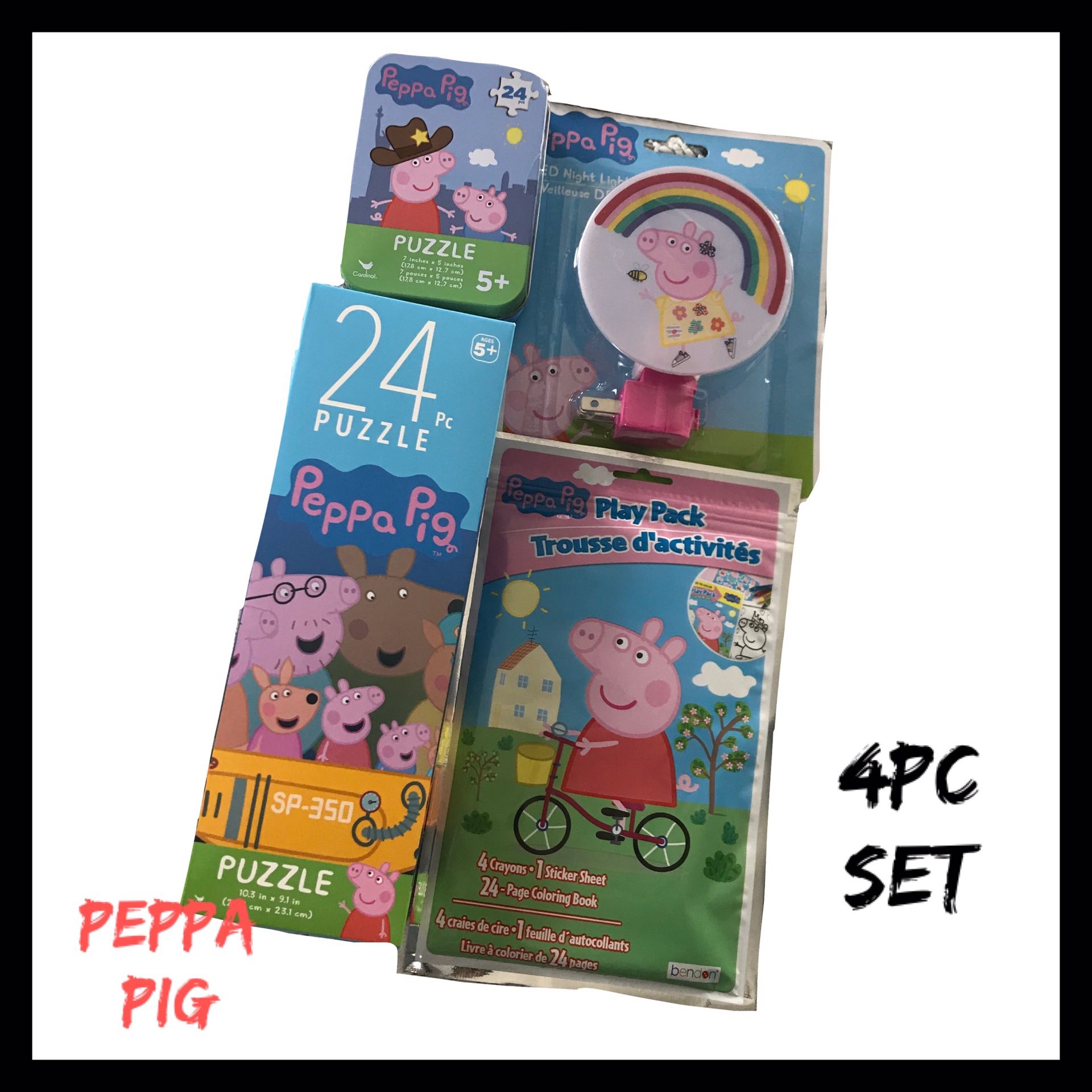 NIB Girls Peppa Pig 4Pc Gift Set