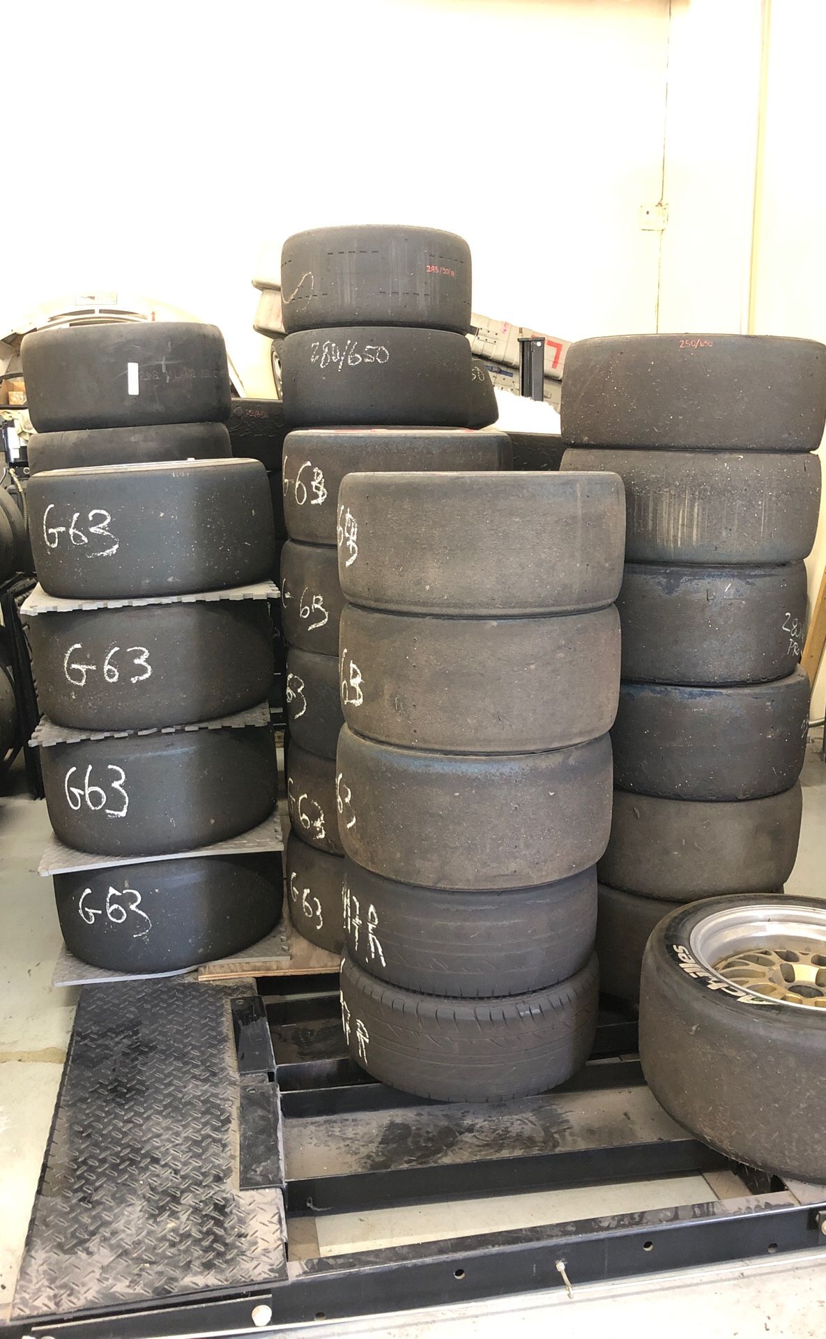 Race tires new and used. 18” sizing. 250-300 width.