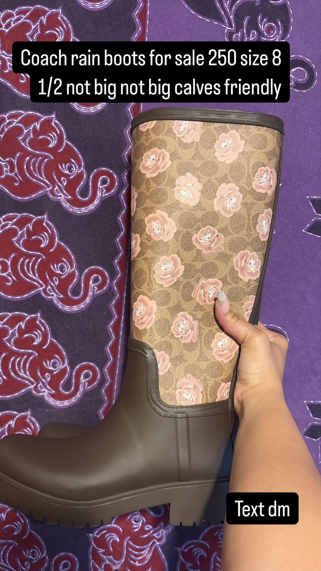 Coach Floral Boots