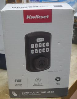 Kwikset Powerbolt 250 10-Button Keypad Venetian Bronze Electronic Deadbolt Lock. NEW . F(contact info removed)3.
