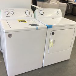 New Scratch And Dent Amana Washer And Dryer Set. 1 year Warranty 