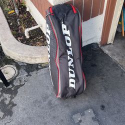 Tennis bag with balls and rackets with individual cases