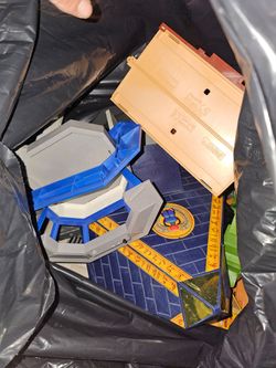 Bag full of playmobile figures and sets