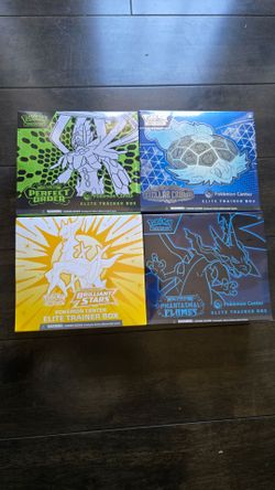 BNIB: Set of 4 Elite Trainer Box Pokémon Center : sold as set only