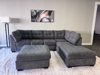 Gray sectional sofa couch sala
