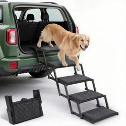 Dog Steps for Car, Truck and SUV - Foldable Pet Stairs for Large Dogs