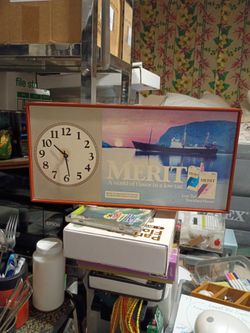 Merit Cigarettes Vintage Advertising Clock