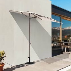 7.5’by 4’Half Rectangular Outdoor Patio Umbrella
