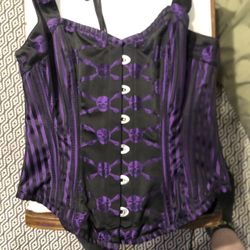 Really pretty black and purple corset. Bedroom stories brand.