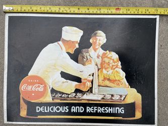 Coca-Cola metal tin sign
