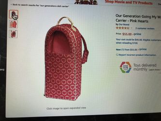 Doll carrier fits American girl doll and my generation dolls ..brand new without tags , never used .. asking $20