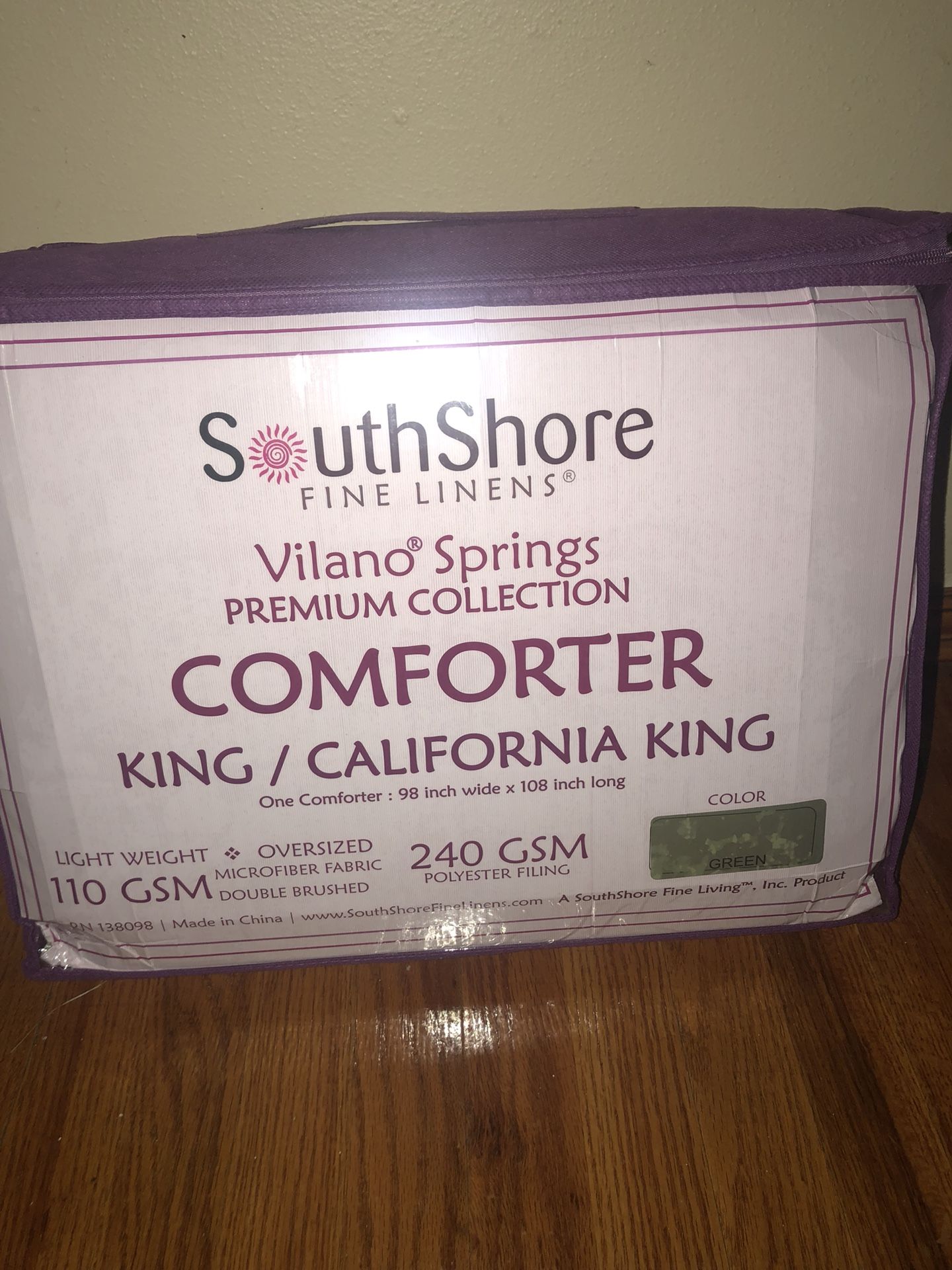 Comforter for a California king bed