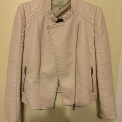 Zara Trafaluc Pink Moto Jacket Size XL