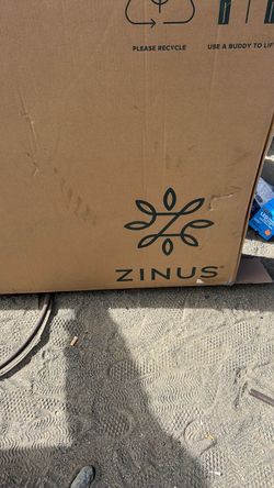 Upholstered diamond stitched platform bed by zinus
