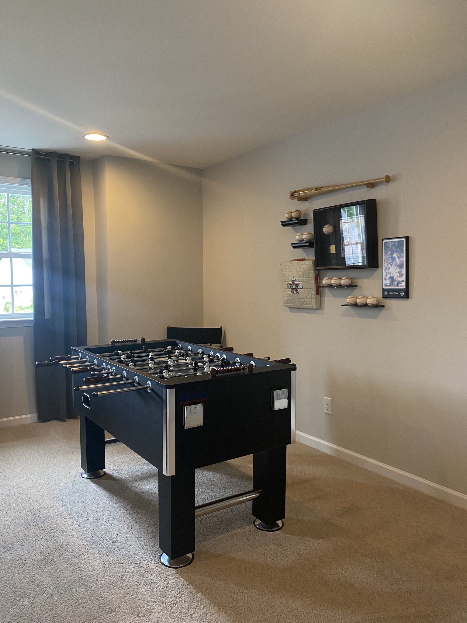 Elite Foosball Table by Vortex Game Table in Black with Silver Accents