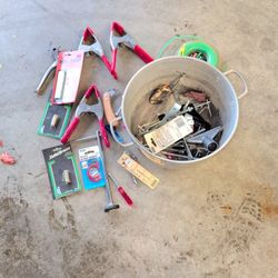 Bucket Of Tools And Hardware