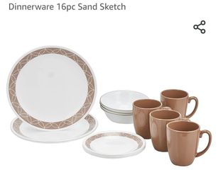 Dinnerware 16pc Sand Sketch

