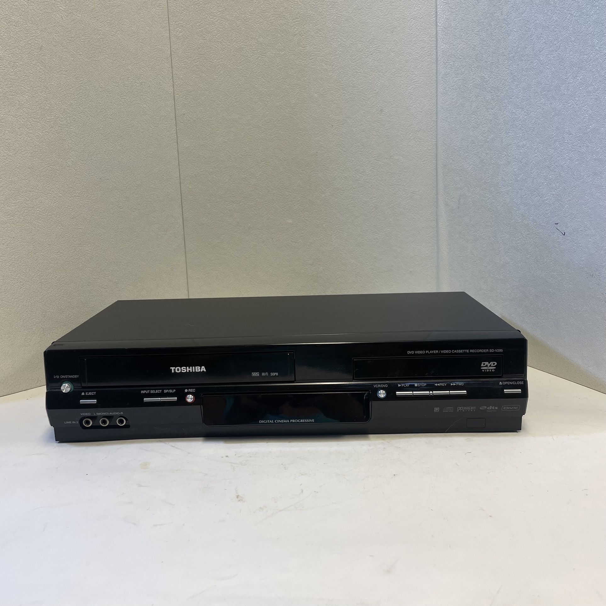 Toshiba SD-V295KU DVD VCR Player Video VHS Recorder Combo No Remote - Tested
