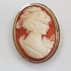 Cameo Pin/Pendant  Sterling Silver 
