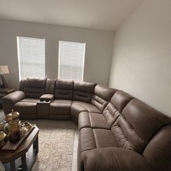 Brand new brown Leather Sofa