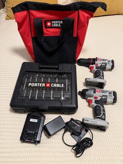 Porter-Cable 20V Drill & Impact Driver Combo + 14-Pc Forstner Bit Set