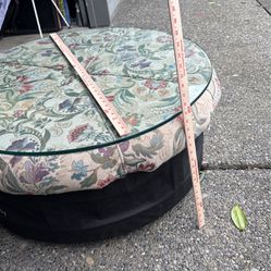 Free To You! Lovely 36in + Rolling Ottoman Needs 