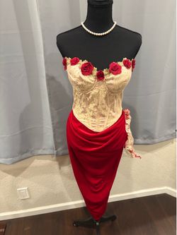 Luminavenus Spanish rose corset dress