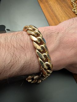 Big Cuban Bracelet, Real 14k, 13mm, 40g