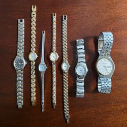 Lot of 7 working Elgin watches