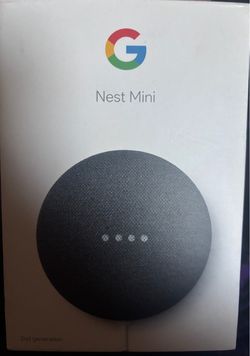 Google Nest Mini 2nd Gen Charcoal – Original Box + Charger