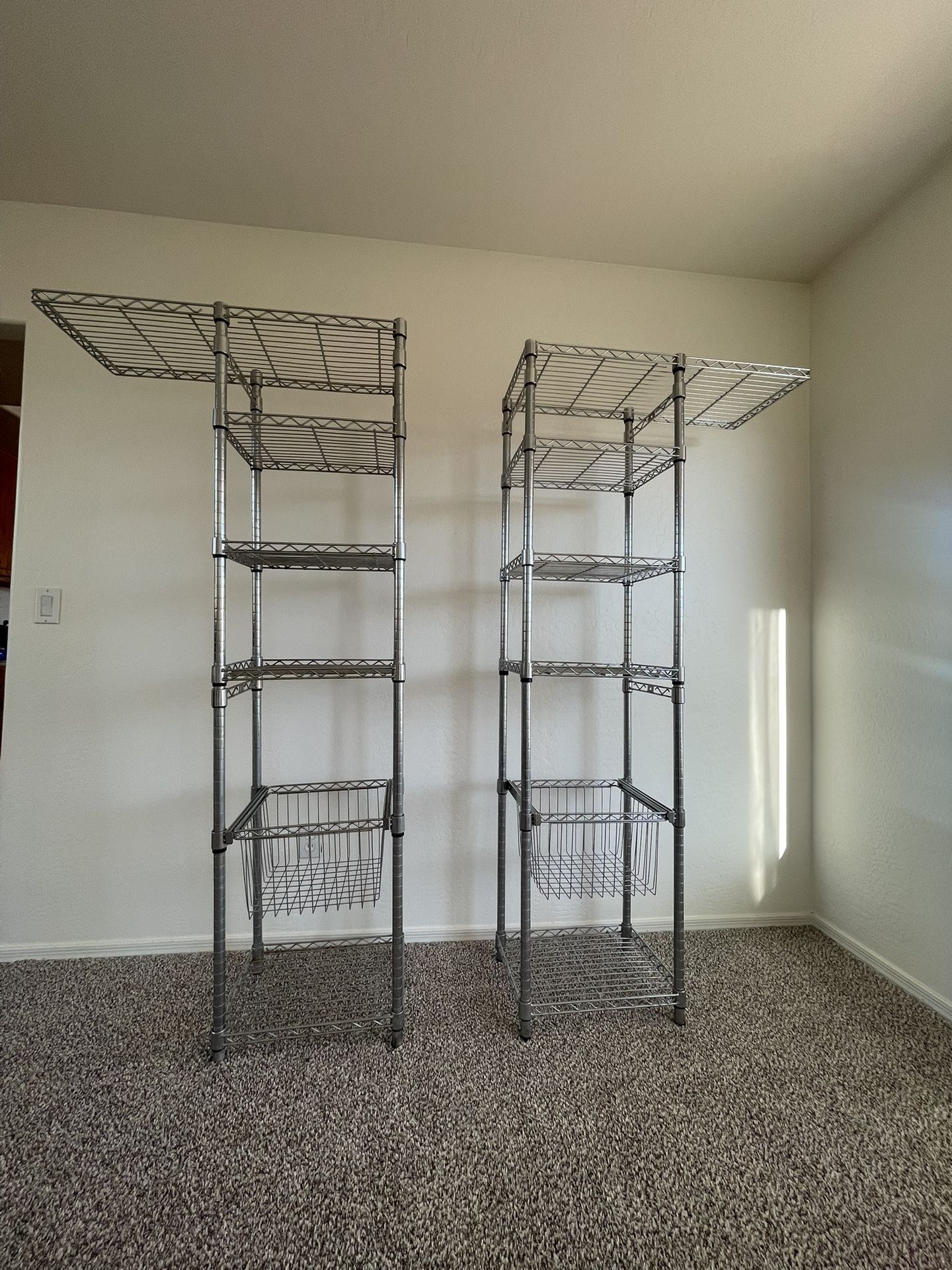 Metal Shelves with Drawers