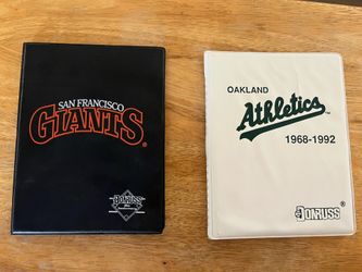 Mini Giants/Athletics Binders w/ Cards