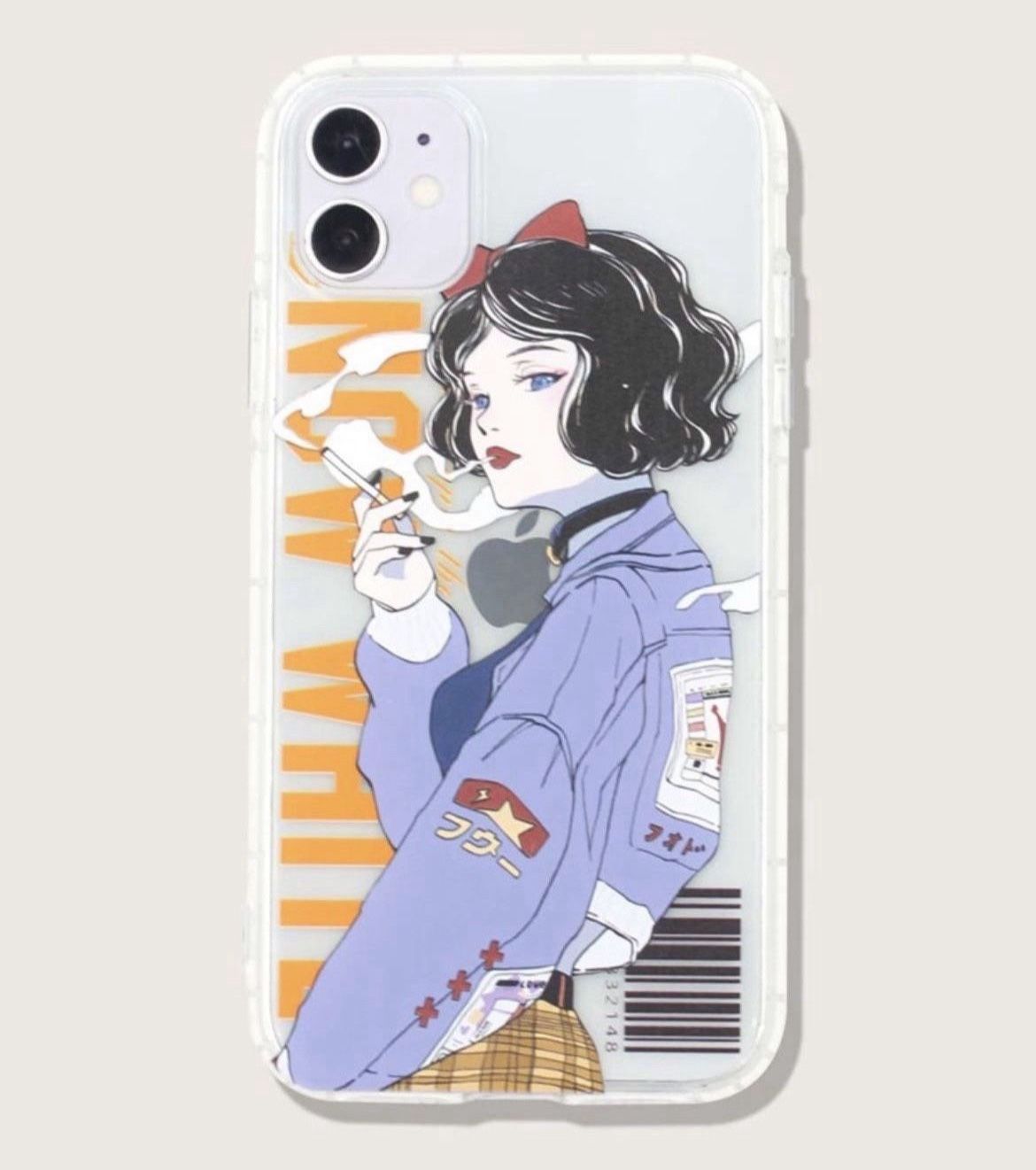 Snow White Anime Bad Girl Iphone 12 Clear Phone Case / Phone Accessory