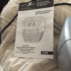 Zenith door alarm sound therapy, clock radio with night light