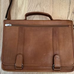 Piel Brown Leather Laptop Briefcase