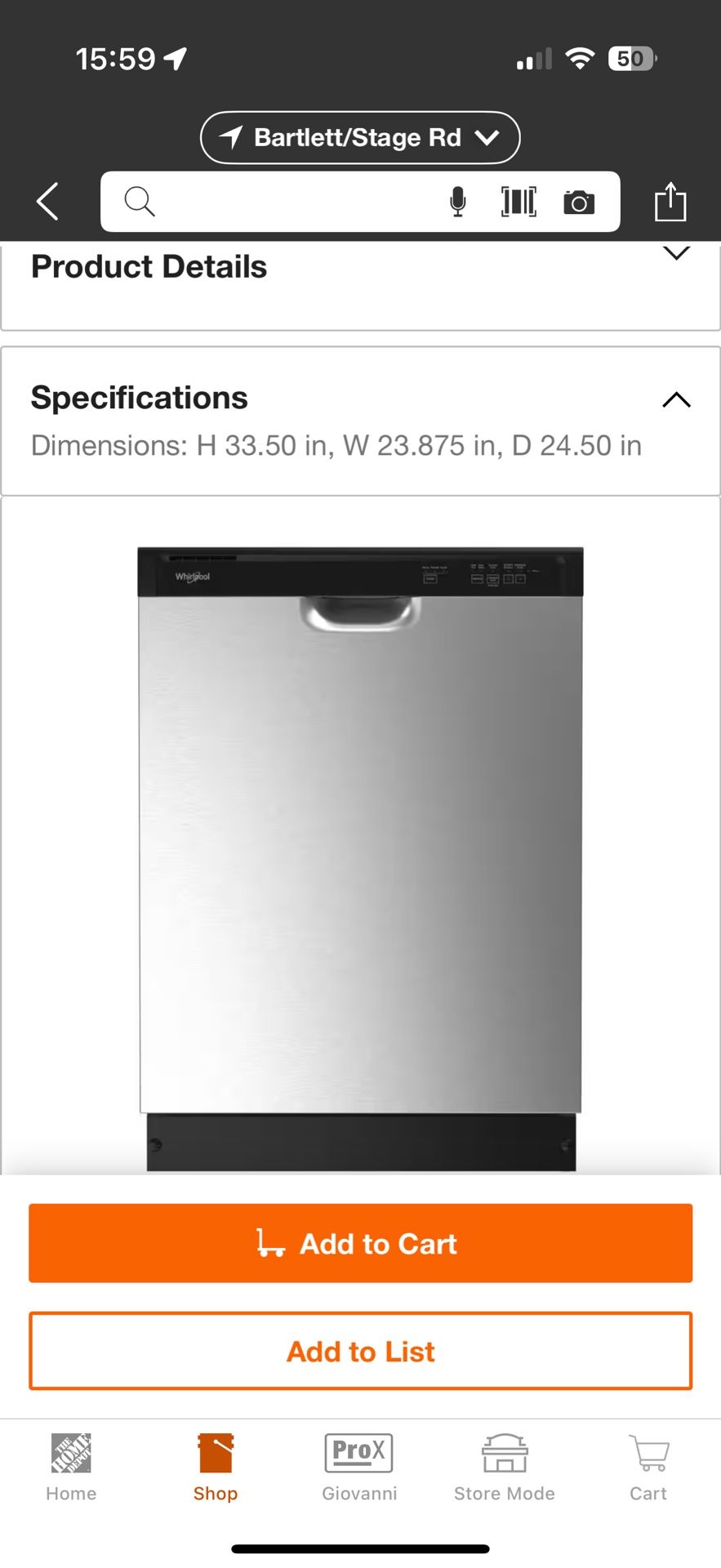 Whirlpool Dishwasher